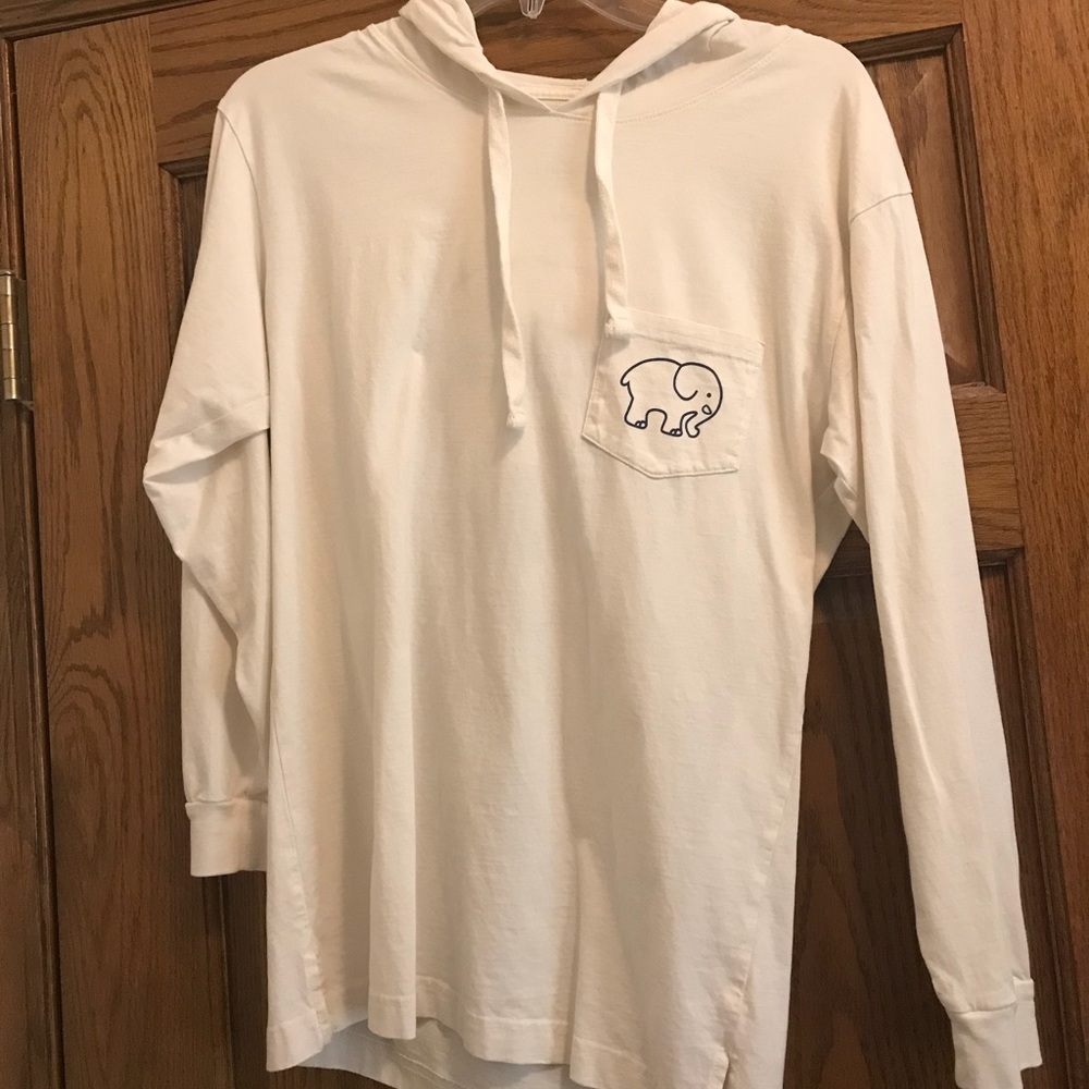 Ivory Ella long sleeve hooded t-shirt